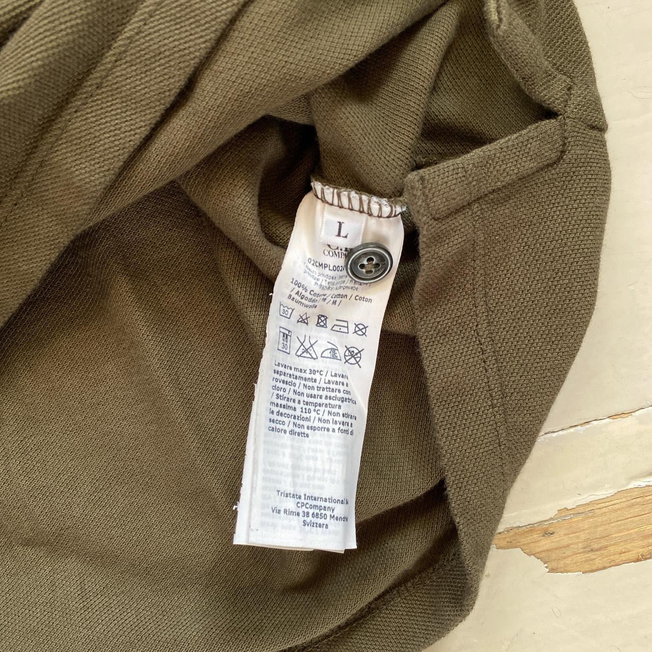 CP Company Khaki Green Polo (Large)