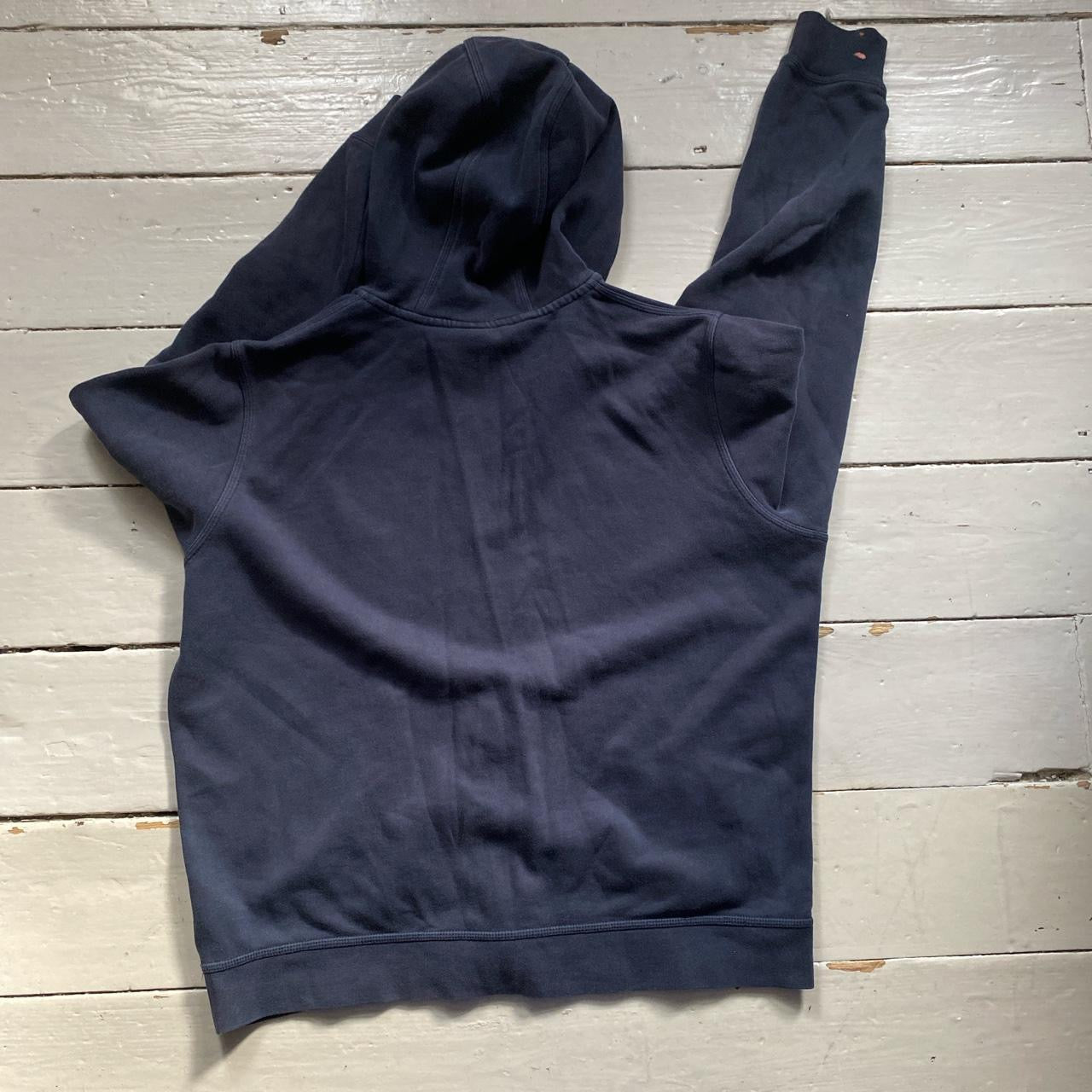 Nike Navy and White Swoosh Hoodie (XL)