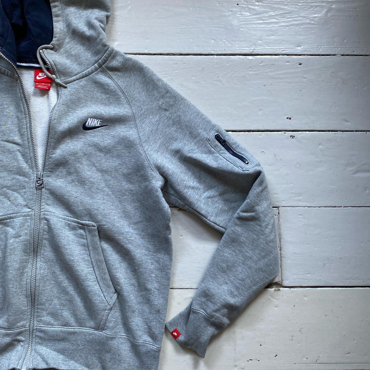 Nike Swoosh Grey Hoodie (Medium)