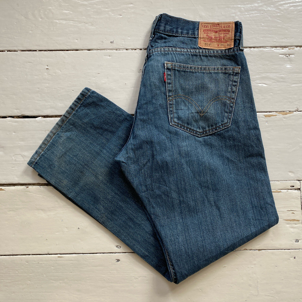 Levis 514 Light Navy Jeans (36/30)