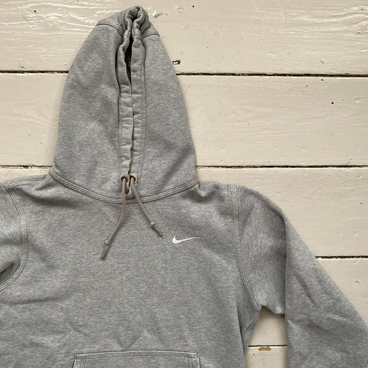 Nike Swoosh Grey Hoodie (Small)