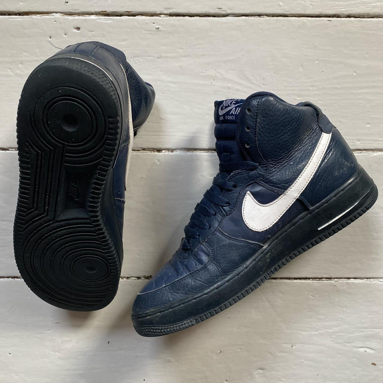 Nike Air Force 1 High Navy and White (UK 9)