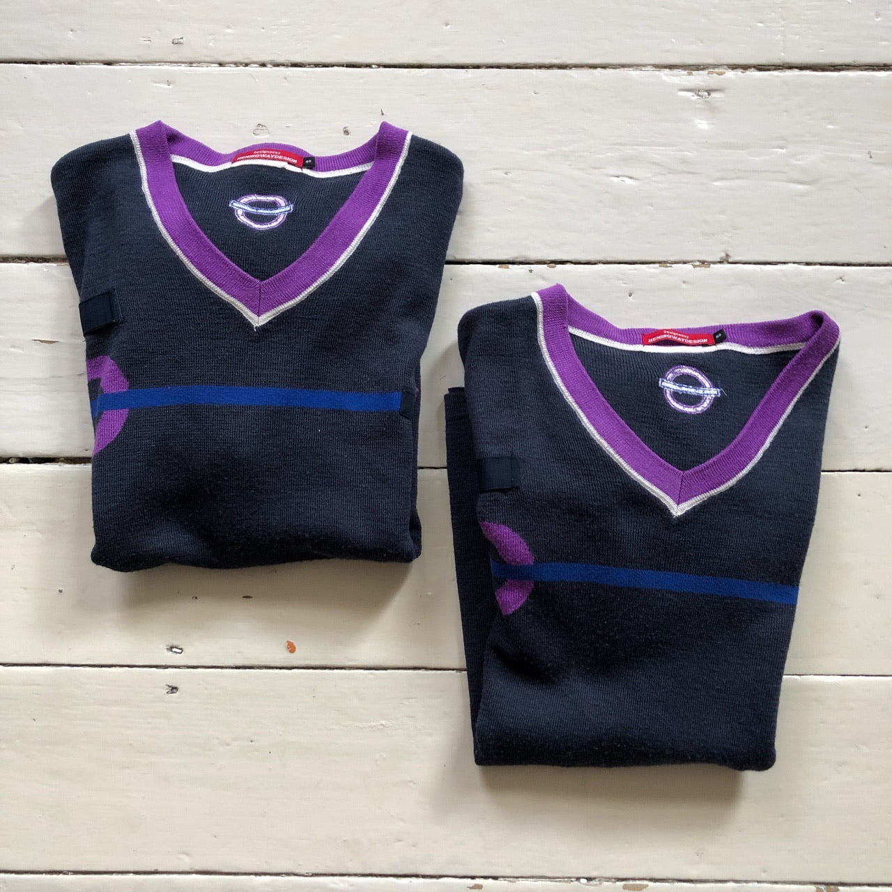 Utility Workwear Purple V Neck Jumper (M)