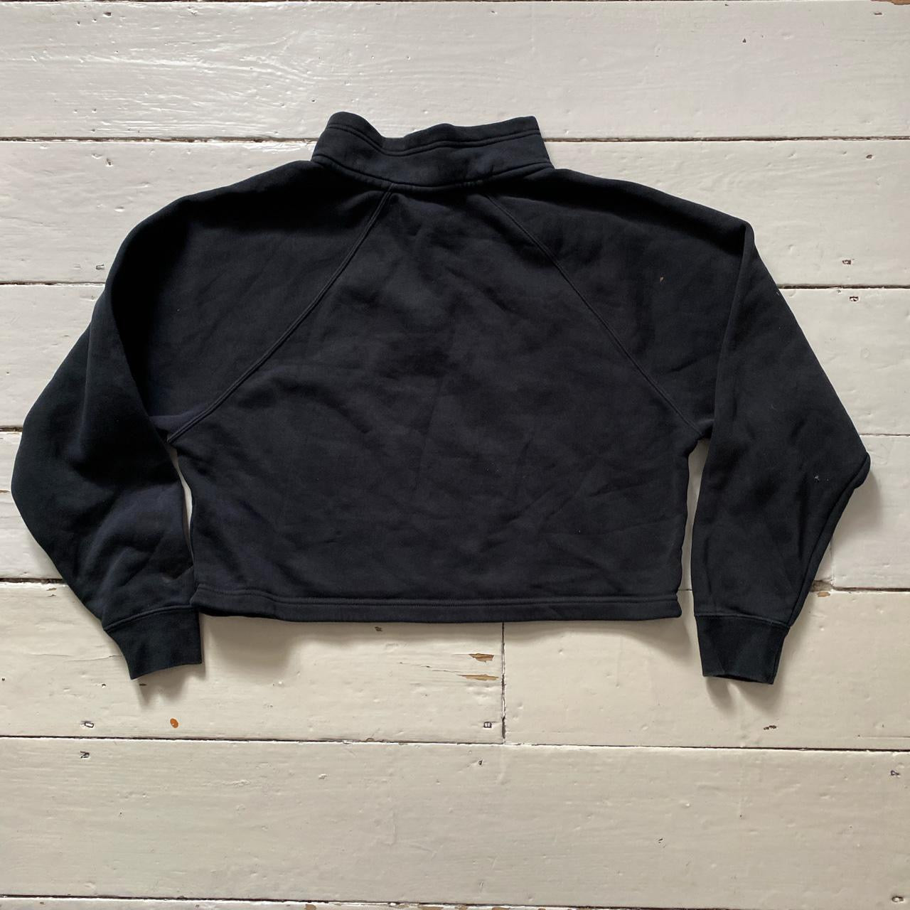 Nike Big Swoosh Womens Black Quarter Zip (Medium)