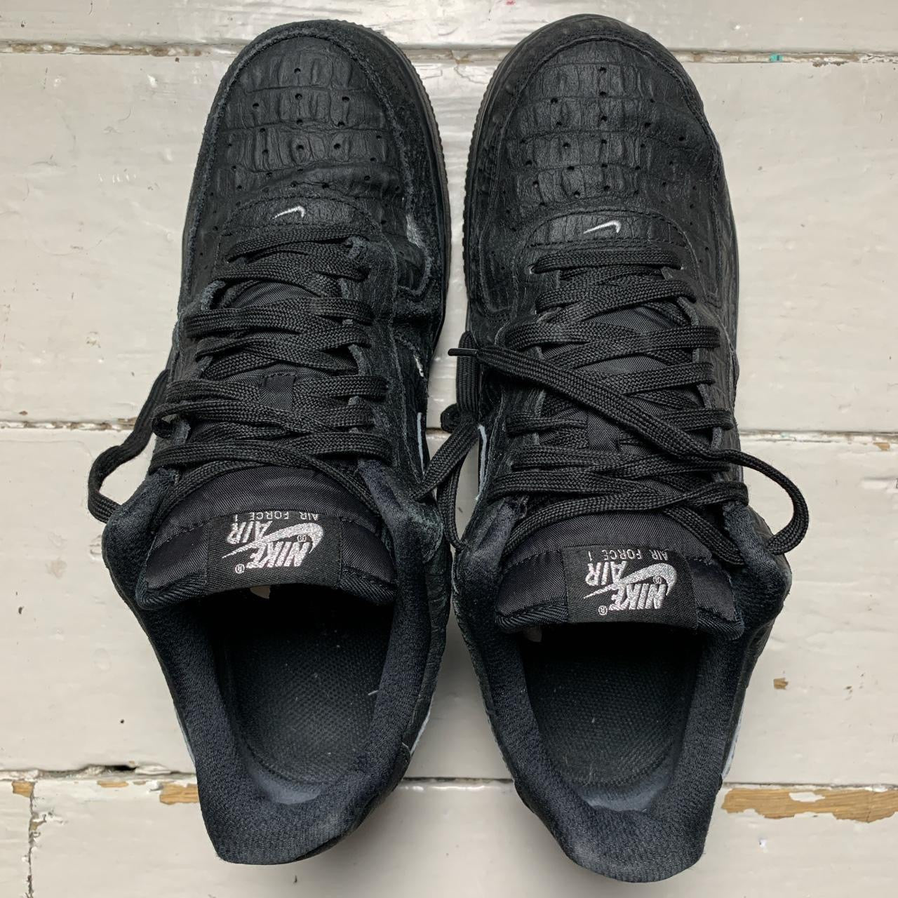 Nike Air Force 1 Black Snakeskin (UK 10)