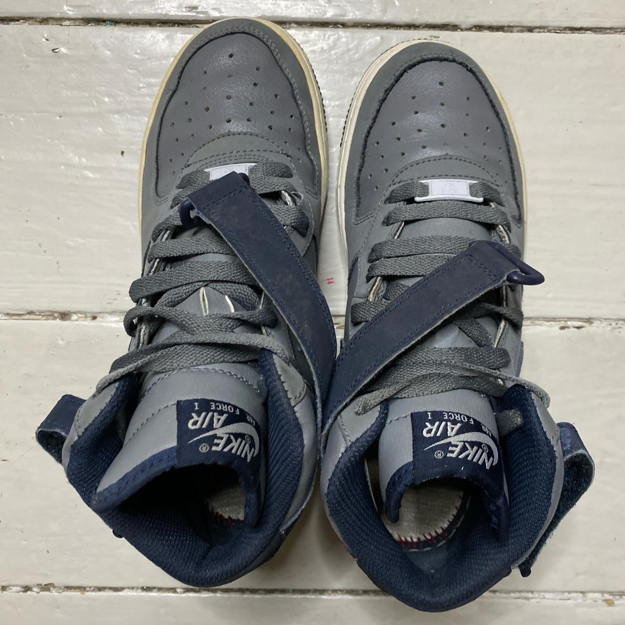 Nike Air Force 1 Mid Grey Navy (UK 5.5)