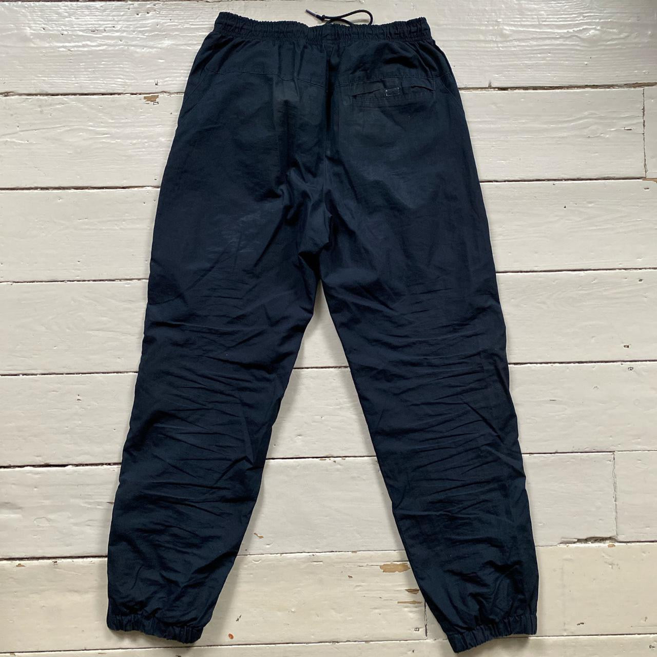 Nike White Swoosh Navy Shell Bottoms (Medium)