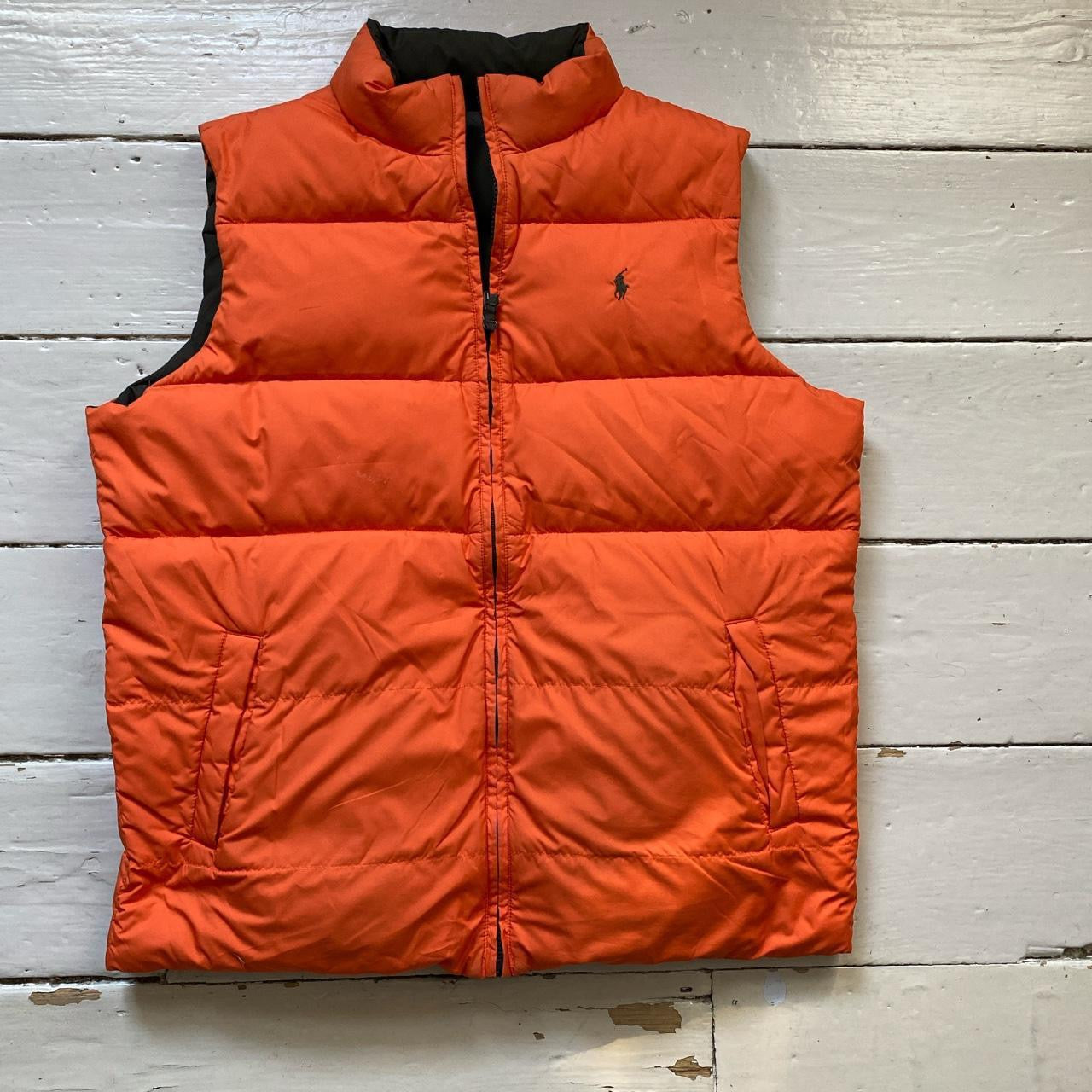 Ralph Lauren Polo Brown and Orange Gilet (Medium)