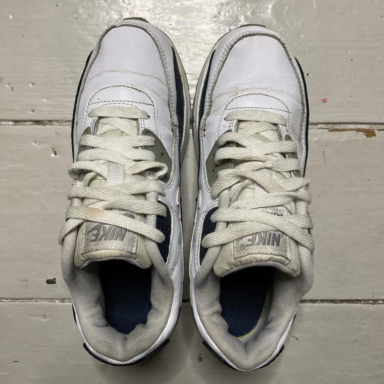 Nike Air Max 90 White Navy (UK 4.5)