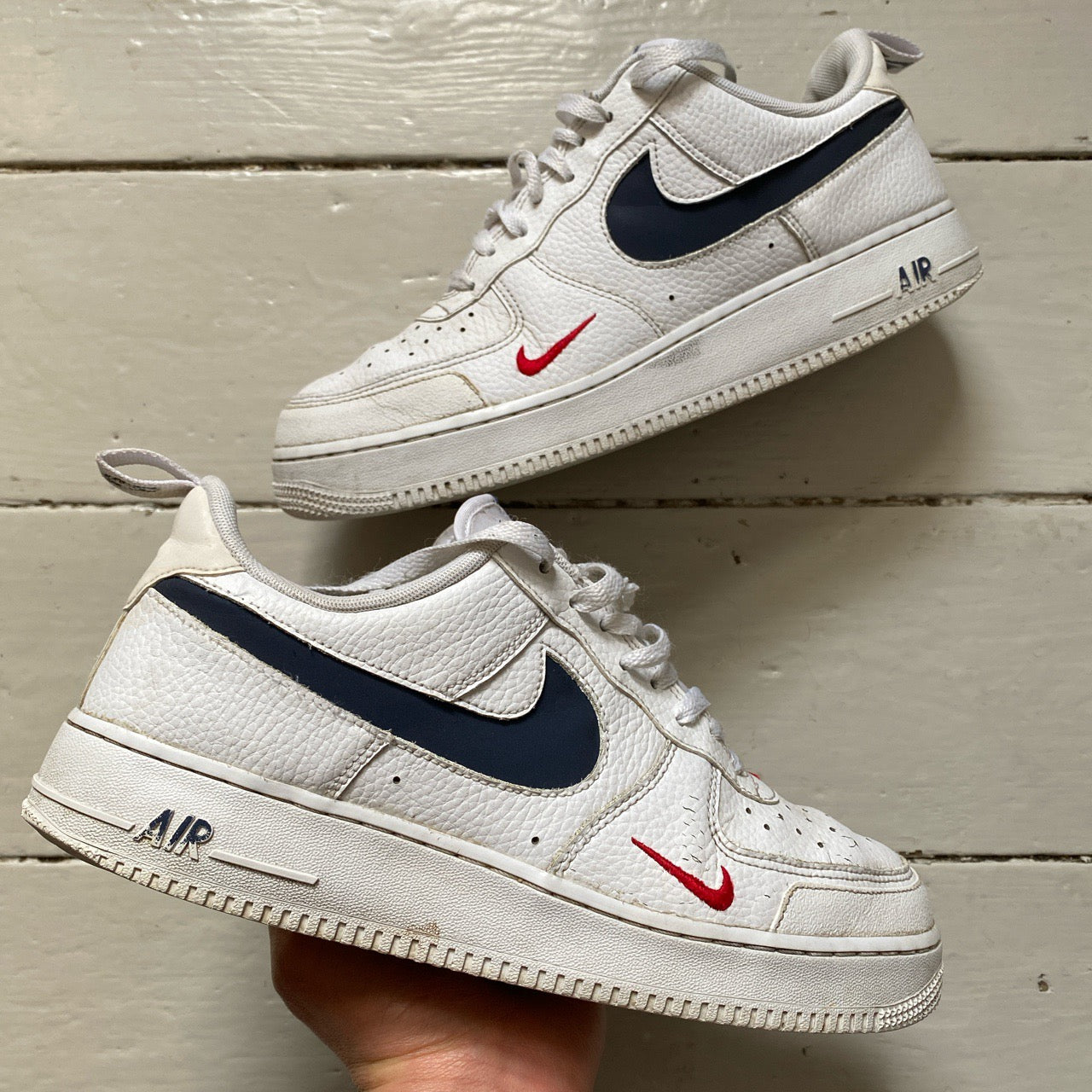 Nike Air Force 1 White Navy (UK 9)