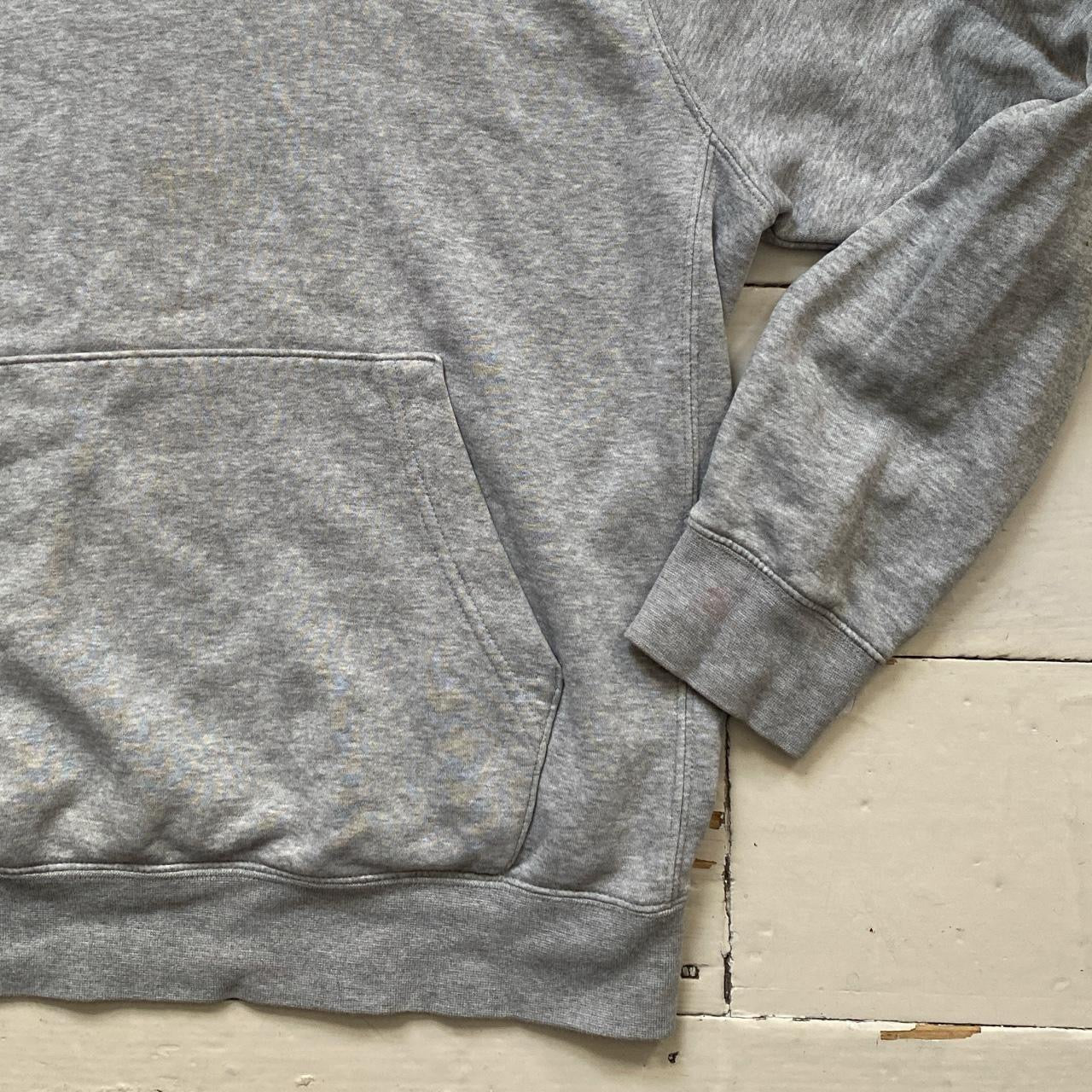 Nike Swoosh Grey and White Hoodie (Medium)