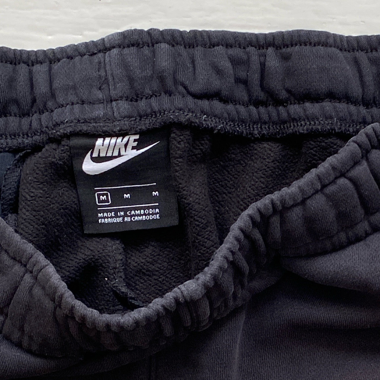 Nike Swoosh Spellout Black Joggers (Medium)