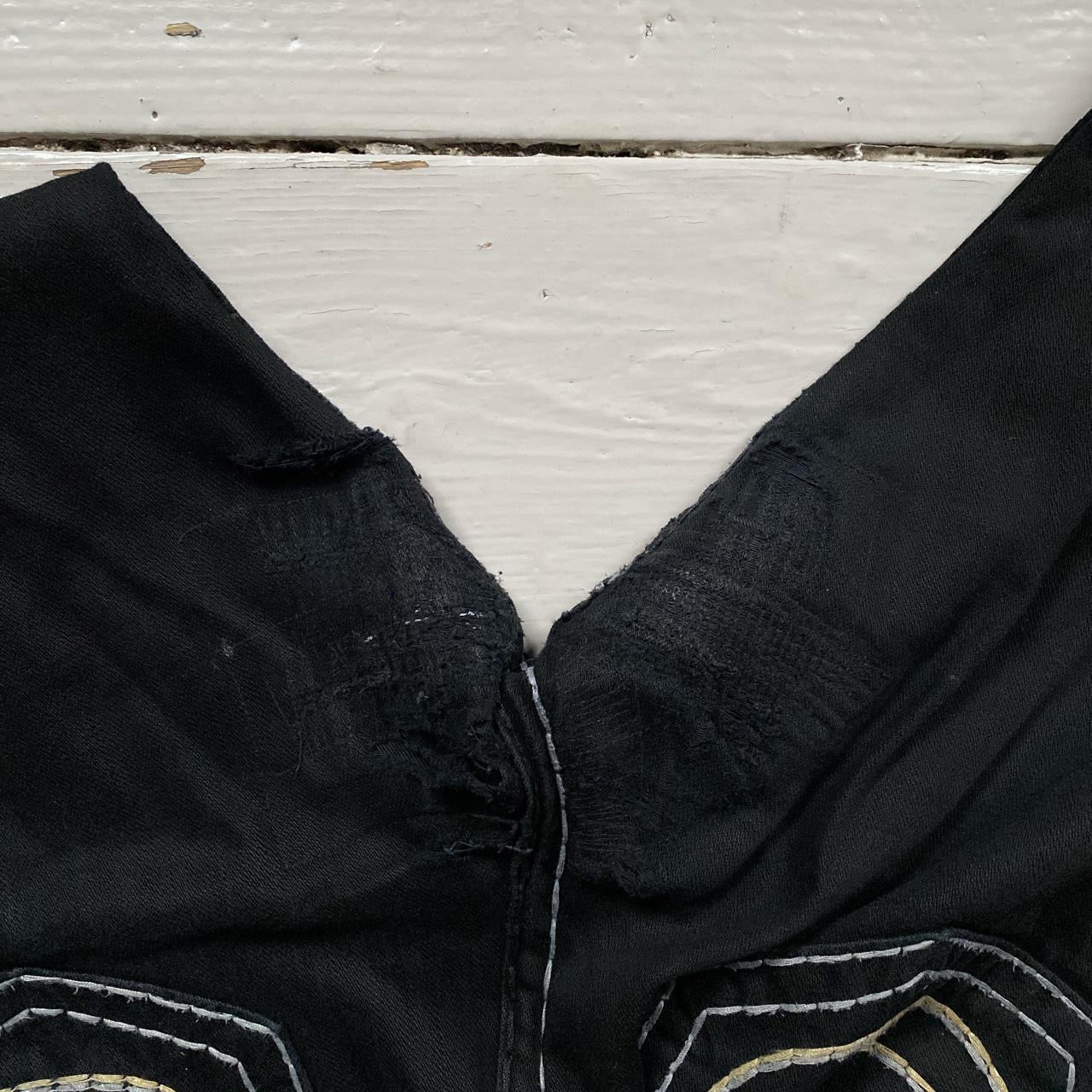 True Religion Black White Stitch Jeans (42/34)