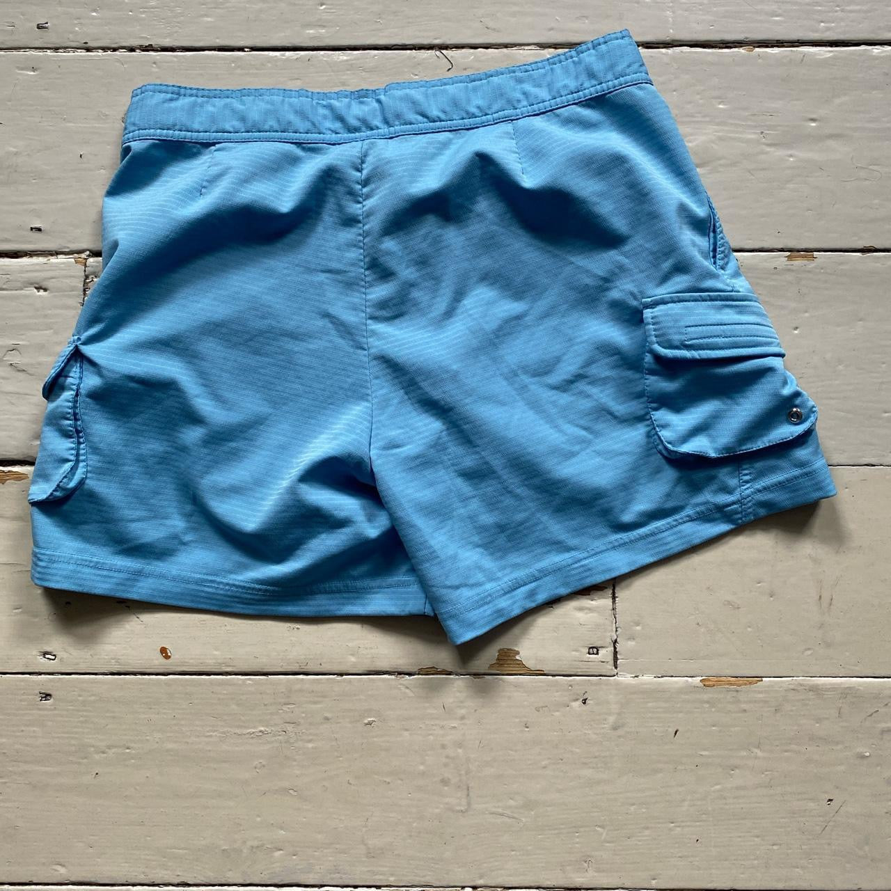 Nike Swoosh Light Blue Shorts (Size 8/10)