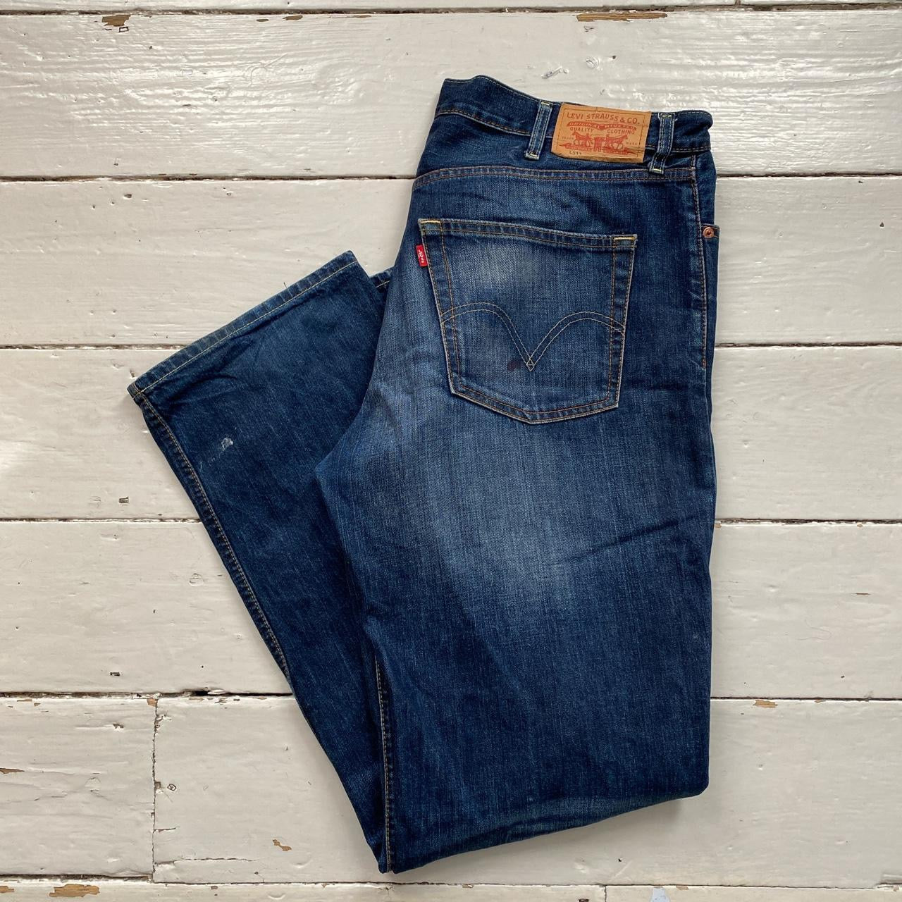 Levis L511 Navy Stonewash Jeans (38/34)