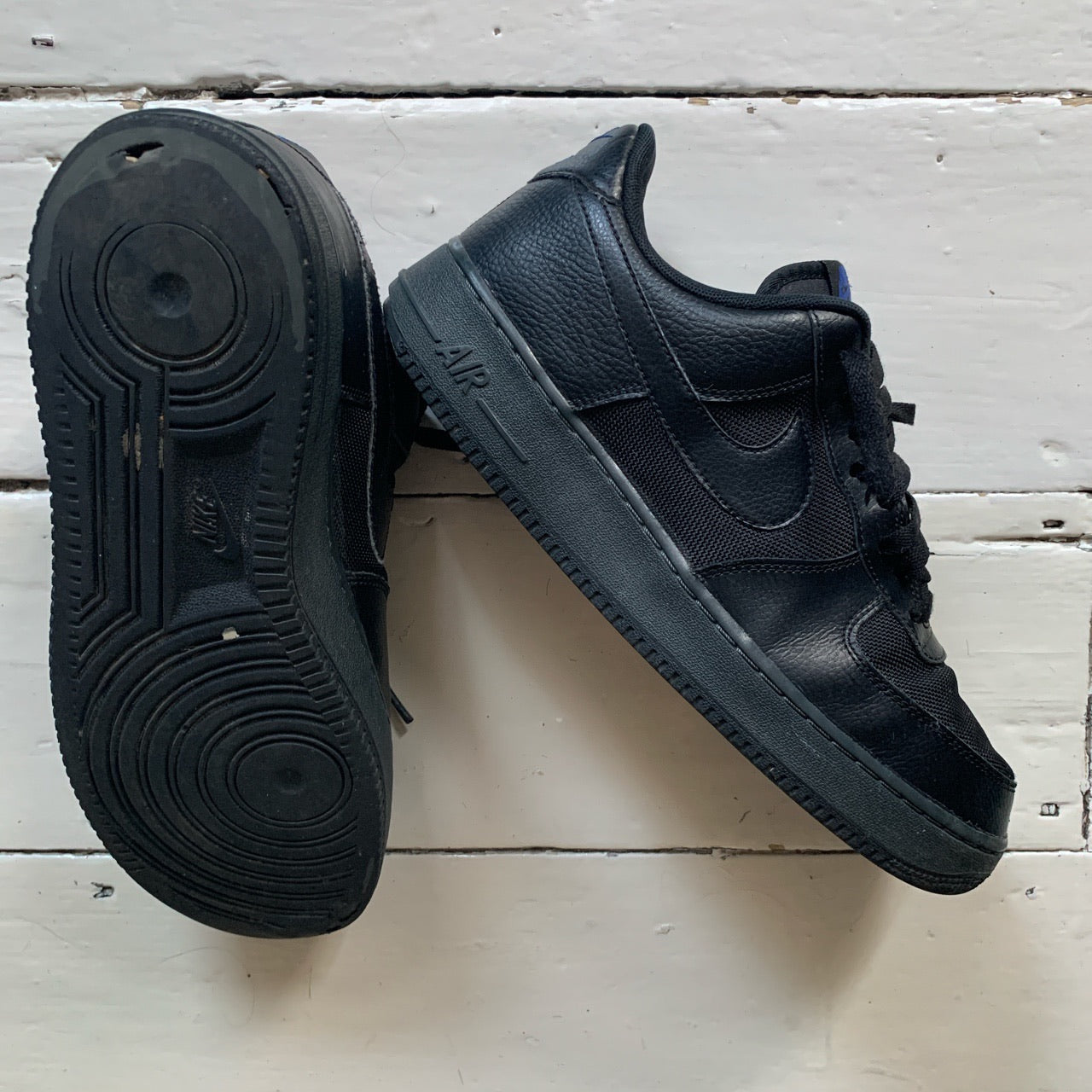 Nike Air Force 1 Black and Blue (UK 11)