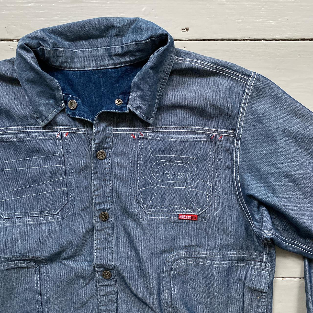 Ecko Unlimited Vintage Reversible Denim Jacket (XL)