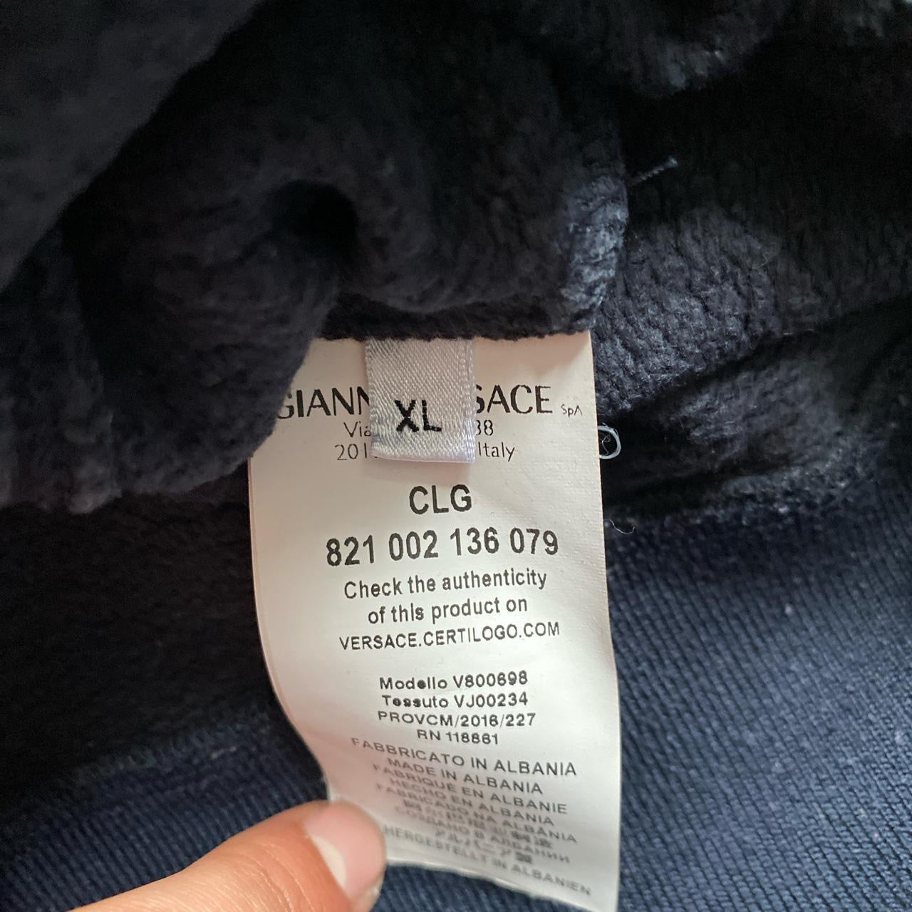 Versace Collection Navy Hoodie (XL)