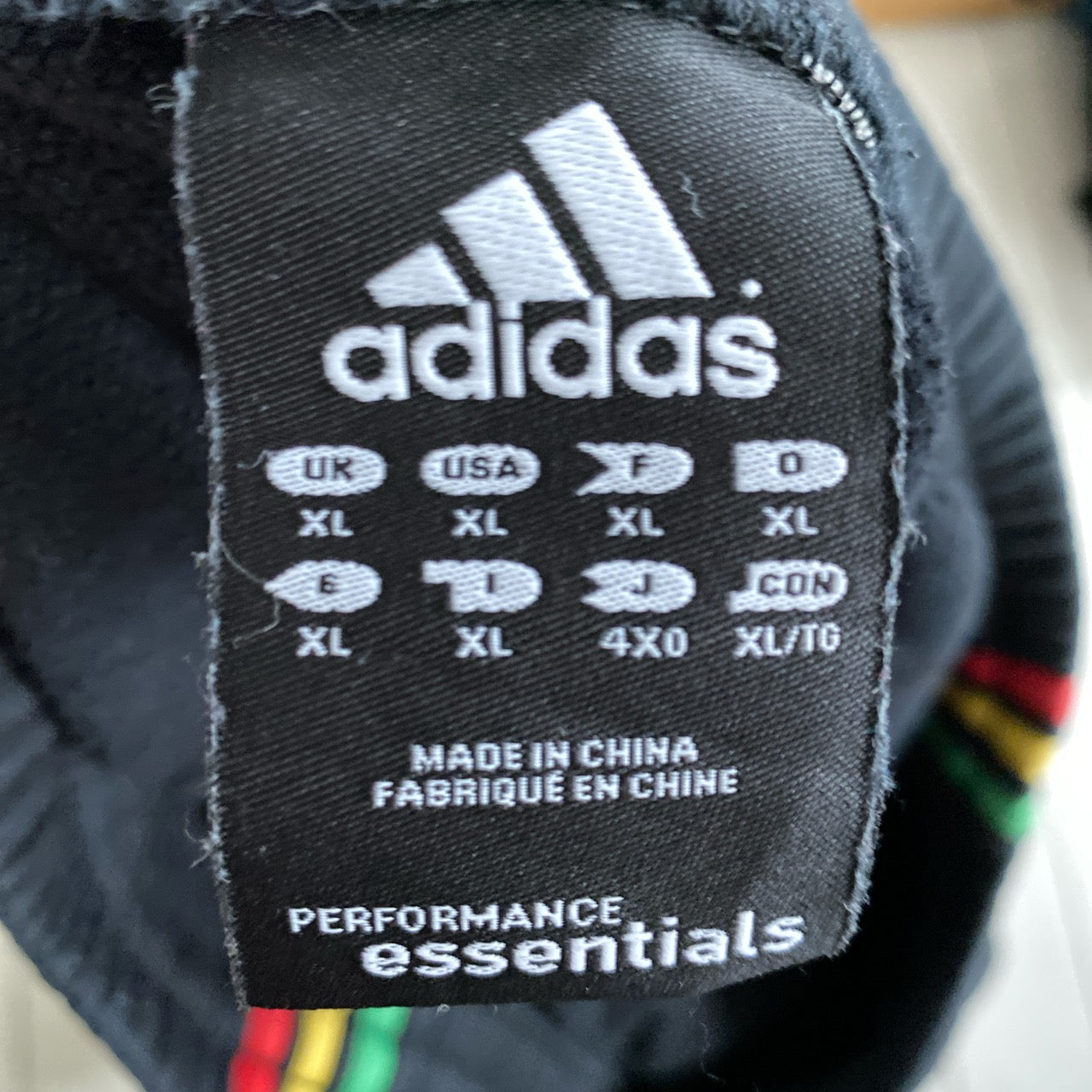 Adidas Rasta Colours Black Joggers (XL)