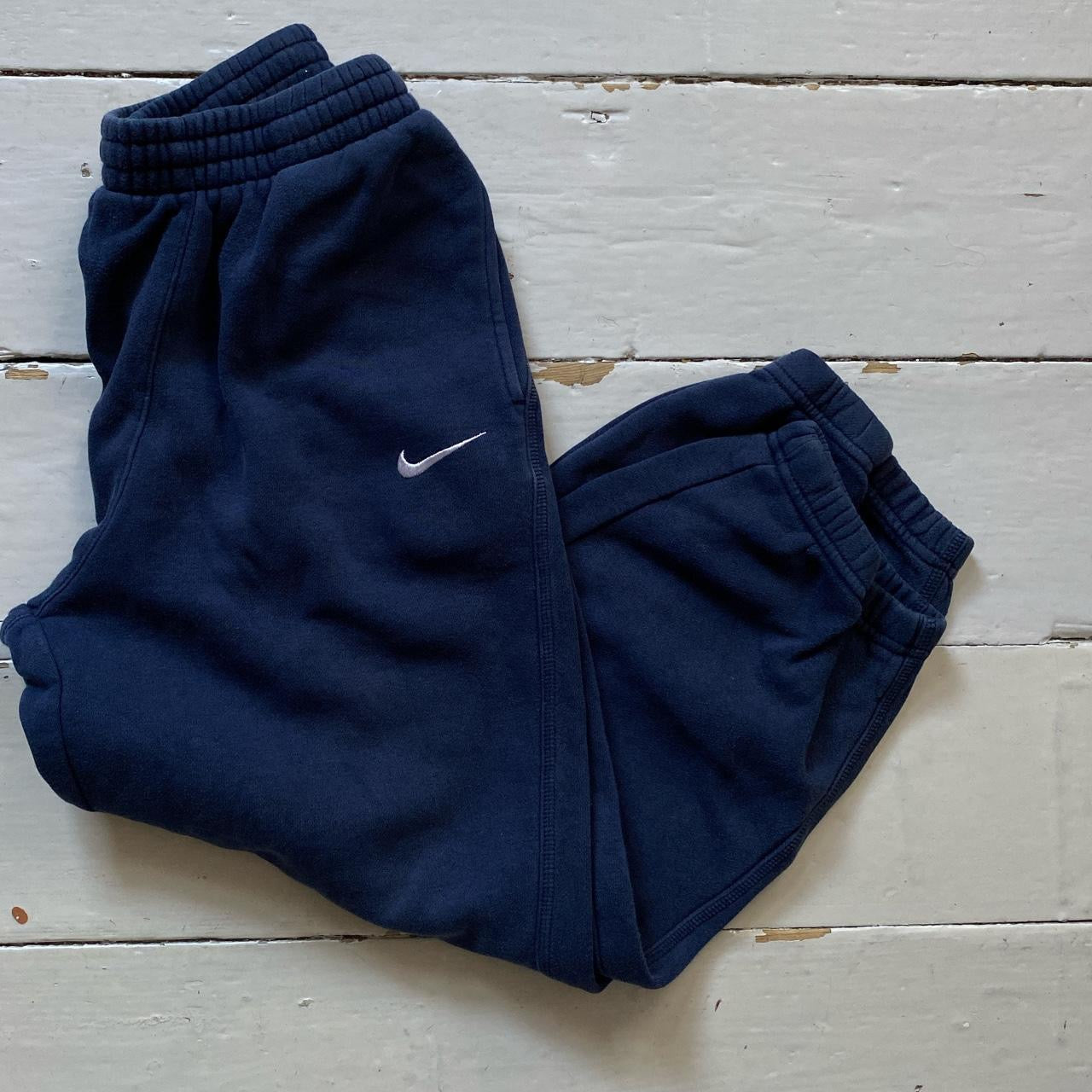 Nike Swoosh Navy Joggers Womens (XS)