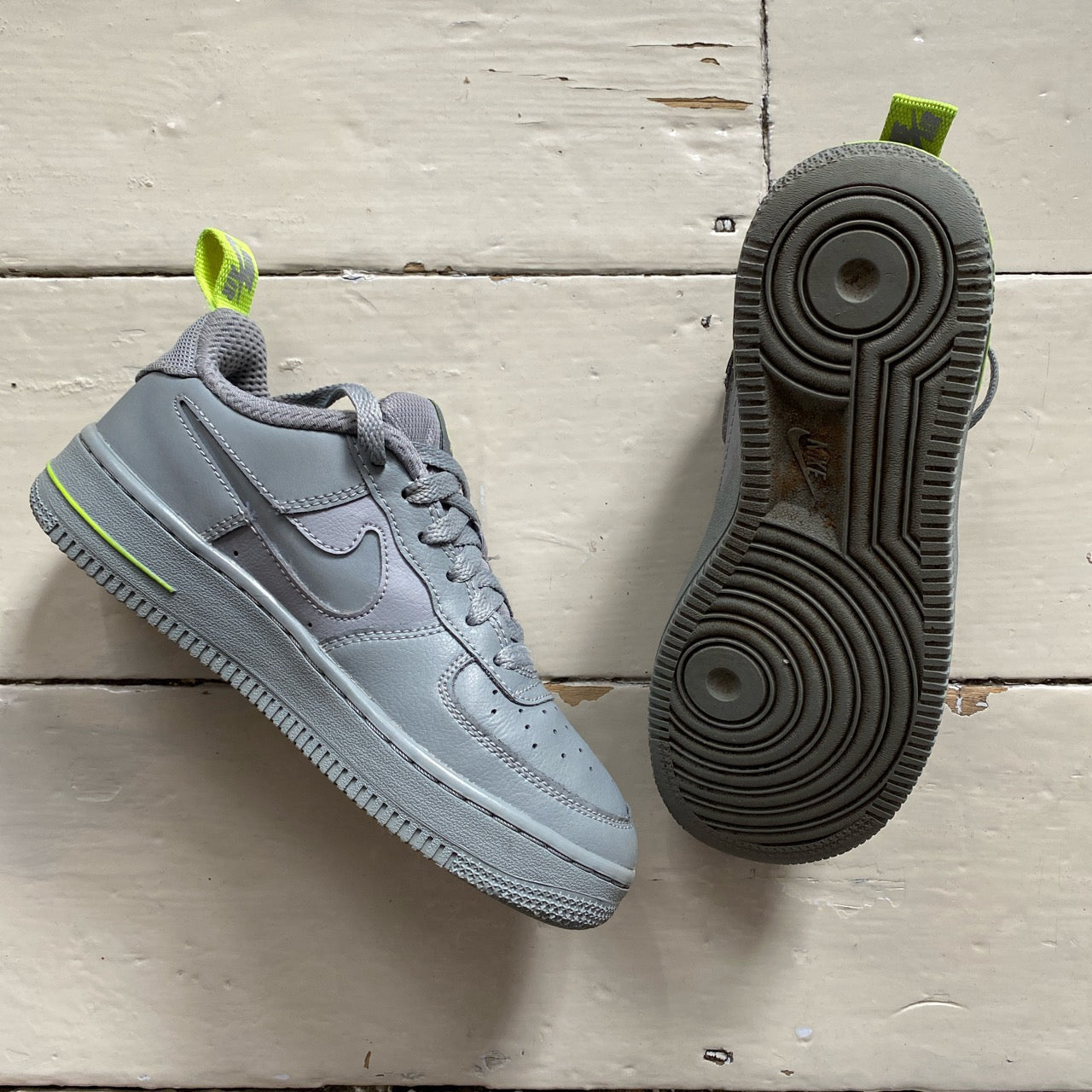 Nike Air Force 1 Grey and Green (UK 3)
