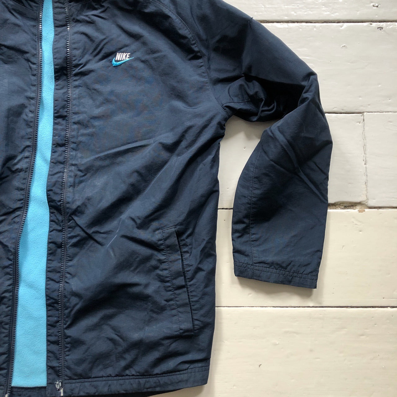 Nike Fleece Lined Navy Jacket (Medium)