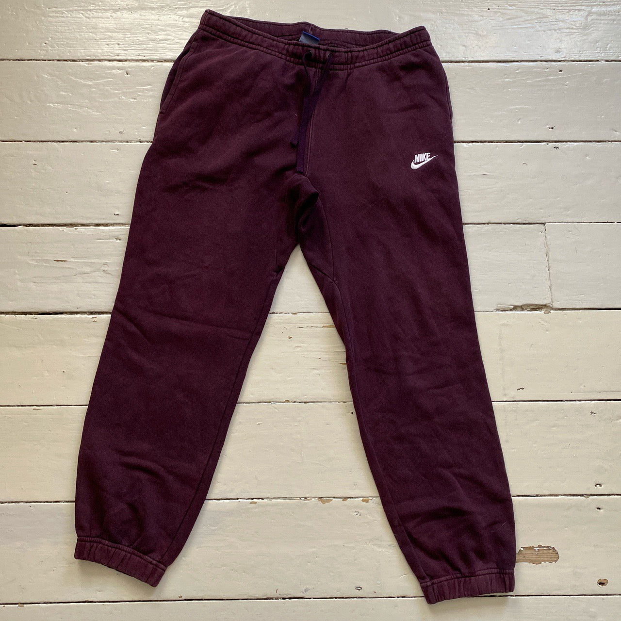 Nike Swoosh Burgundy Joggers (Large)
