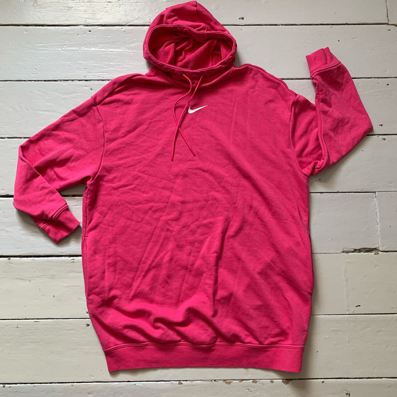 Nike Centre Swoosh Pink Hoodie (Medium)