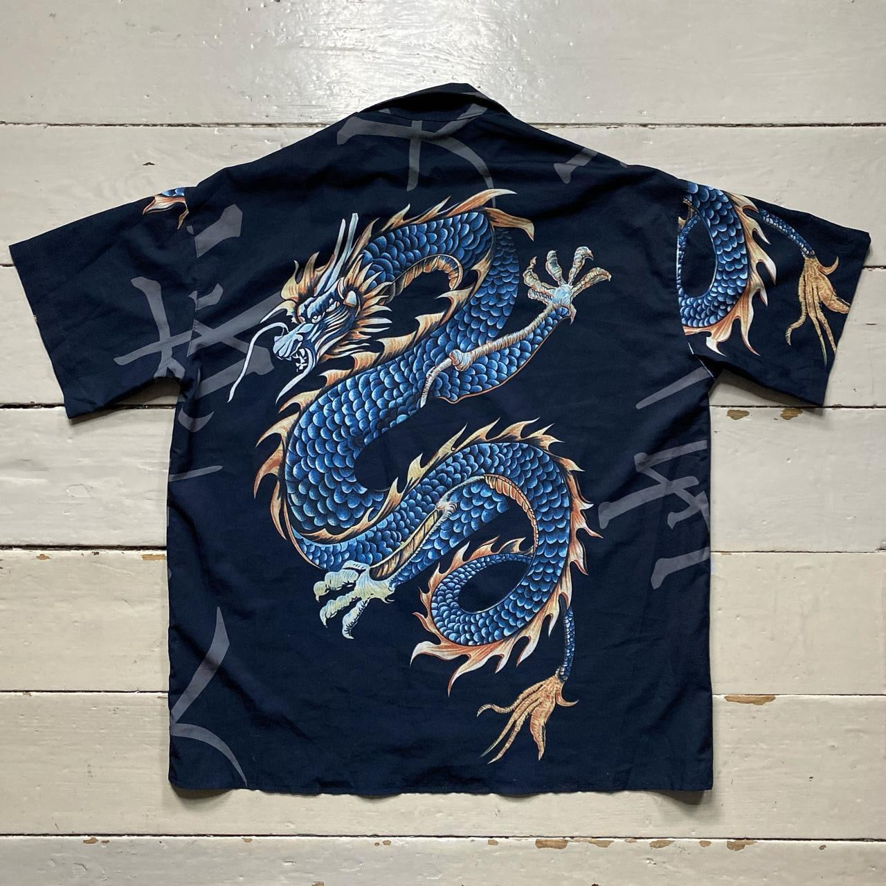 Dragon Y2K Silk Shirt (Large)