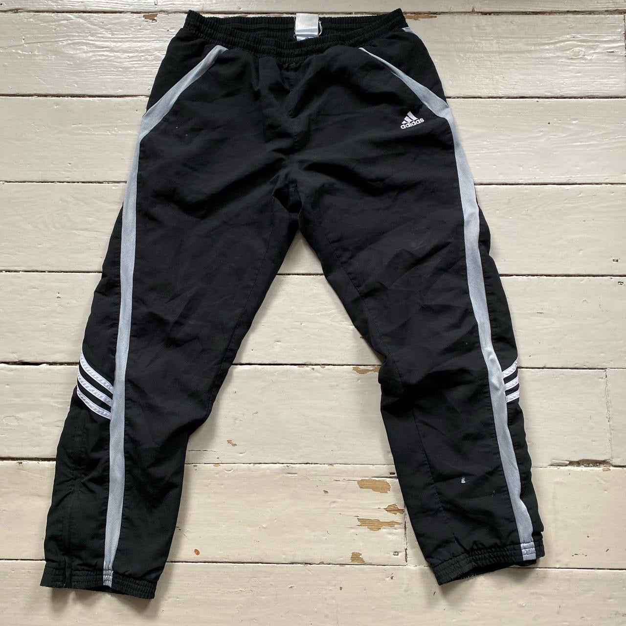 Adidas Black and White Shell Bottoms (32/30)