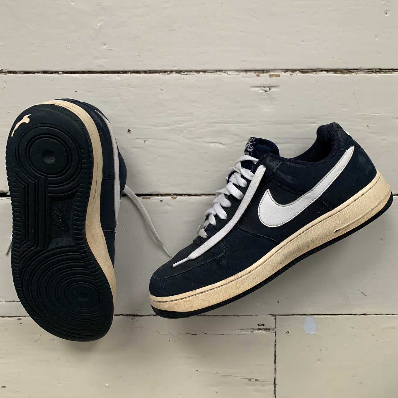 Nike Air Force 1 Navy and White (UK 10)