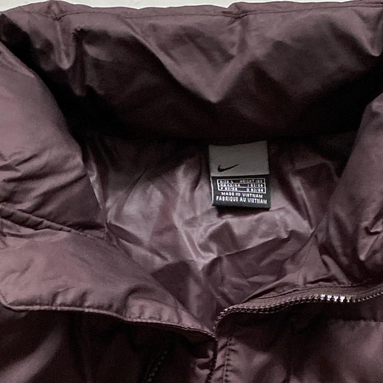 Nike Swoosh Brown Puffer Coat (Large)