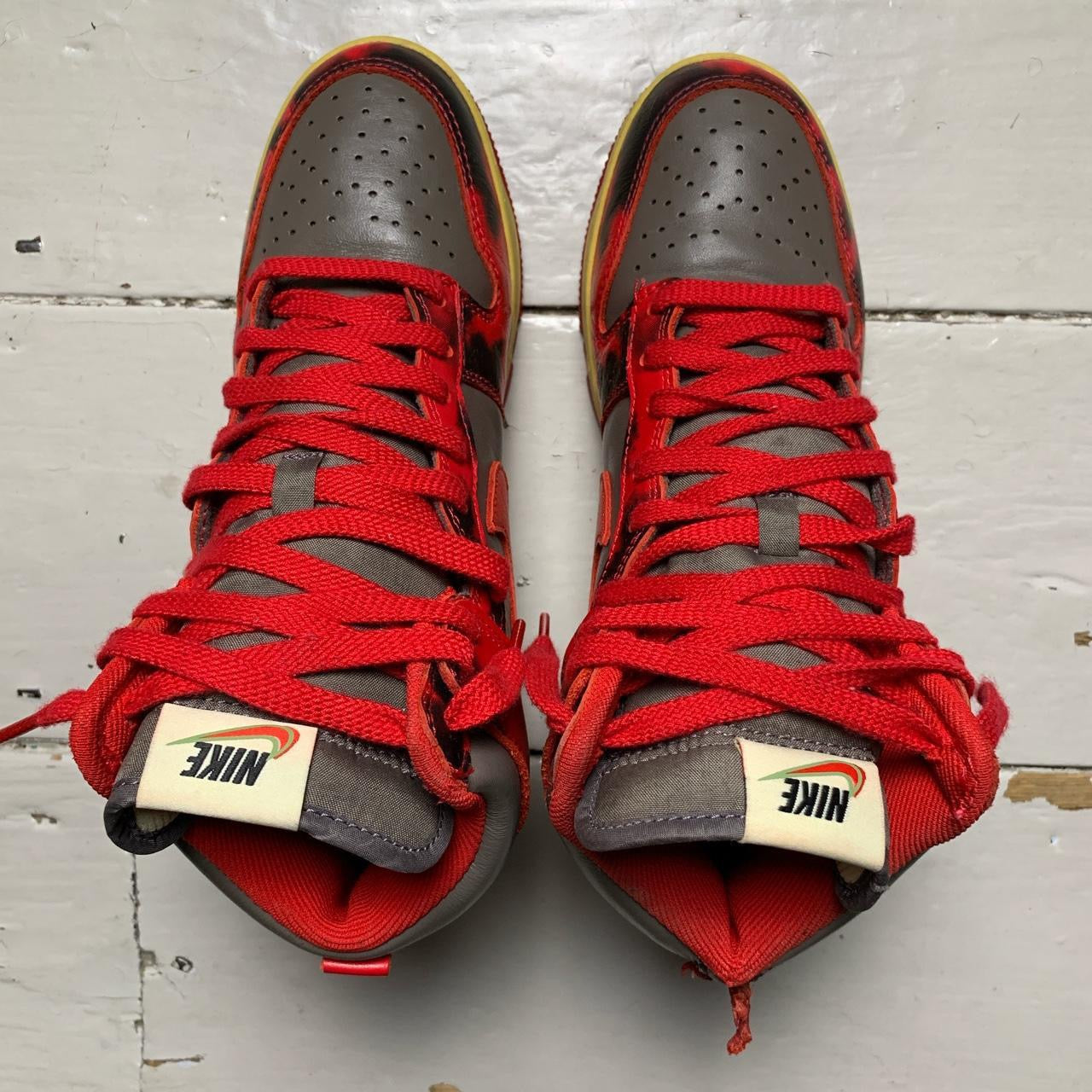 Nike Dunk High 1985 Red Acid Wash (UK 6)
