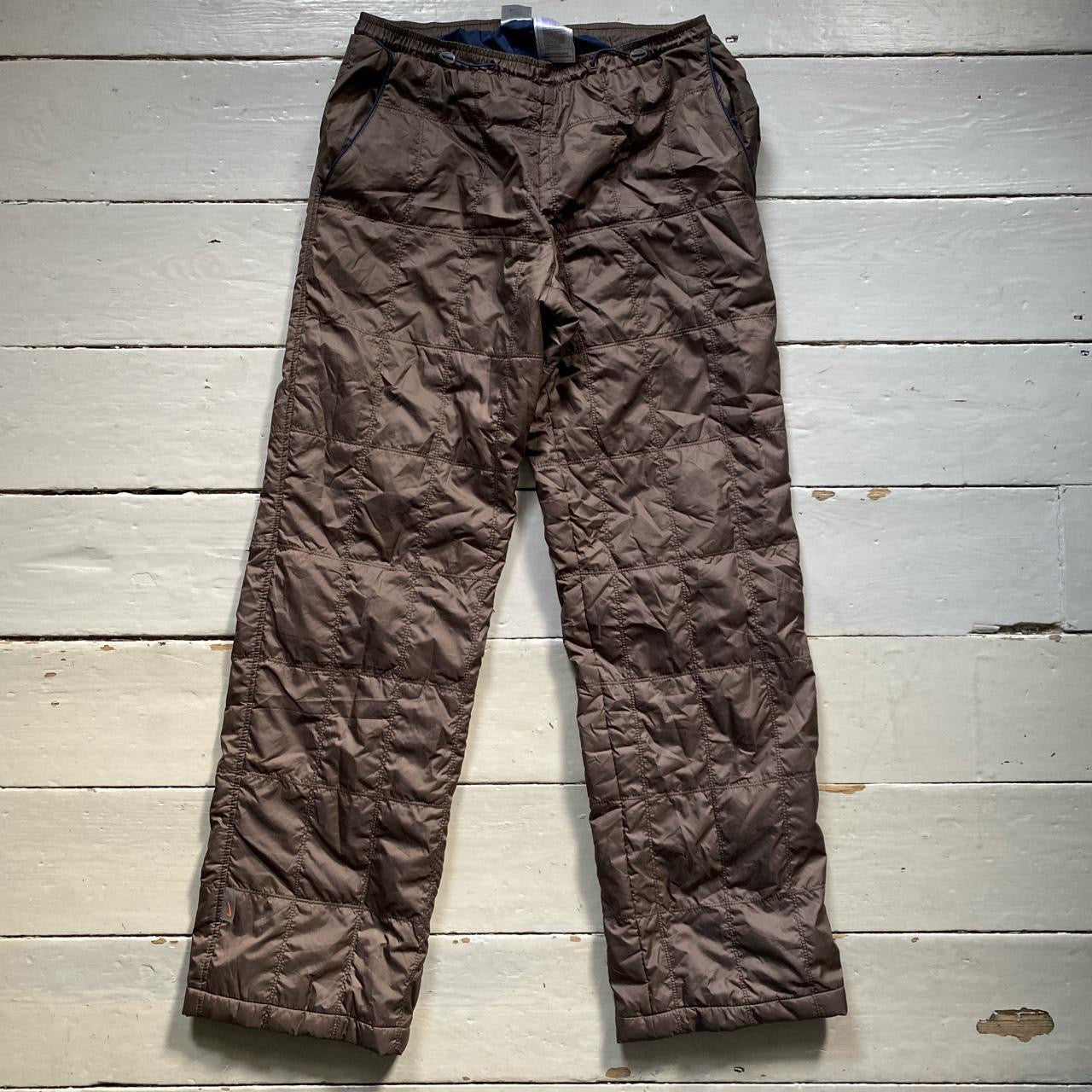 Nike Vintage Brown Quilted Bottoms (Large)