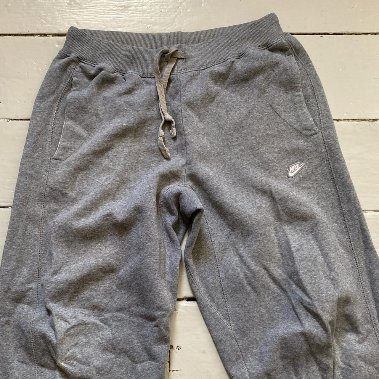 Nike Swoosh Grey Joggers (Medium)