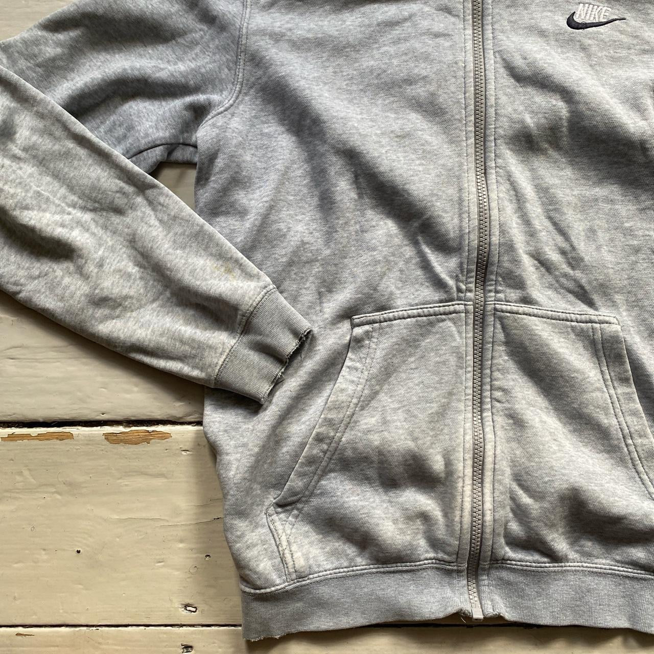 Nike Swoosh Light Grey Hoodie (Small)