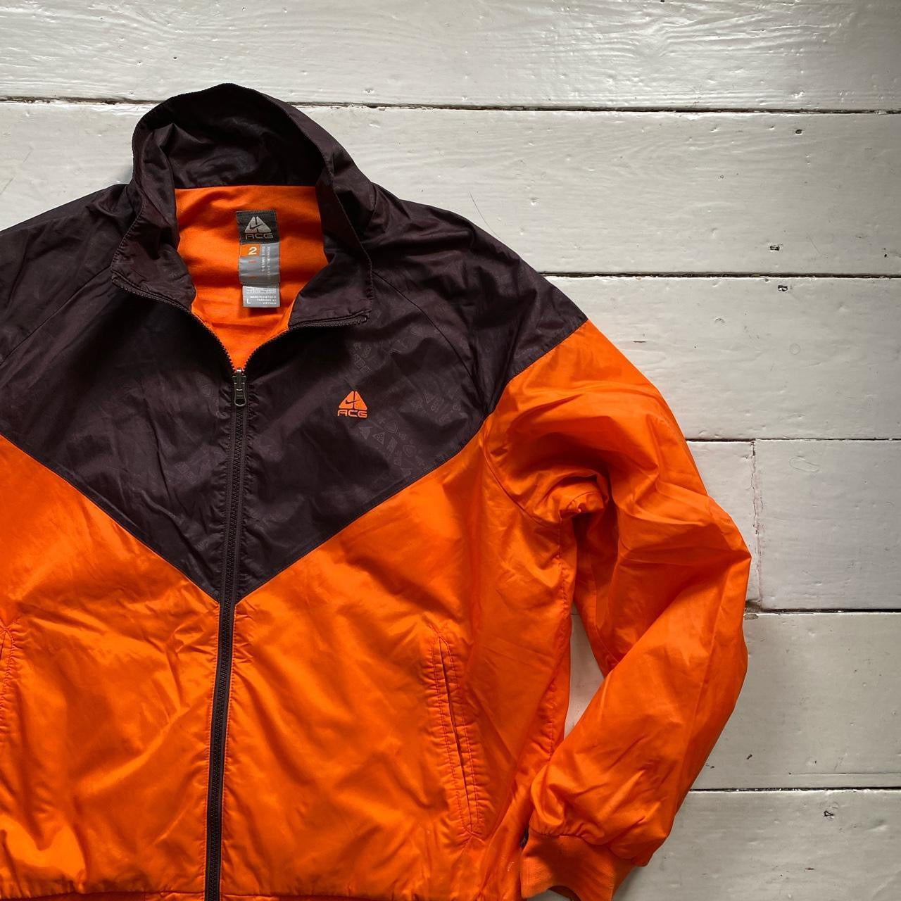 Nike Vintage ACG Brown and Orange Jacket (Large)