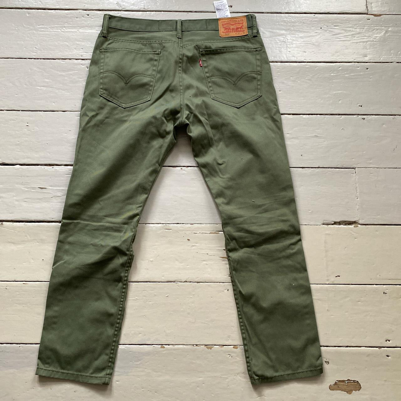 Levis Olive Green 511 Slim Jeans (36/29)