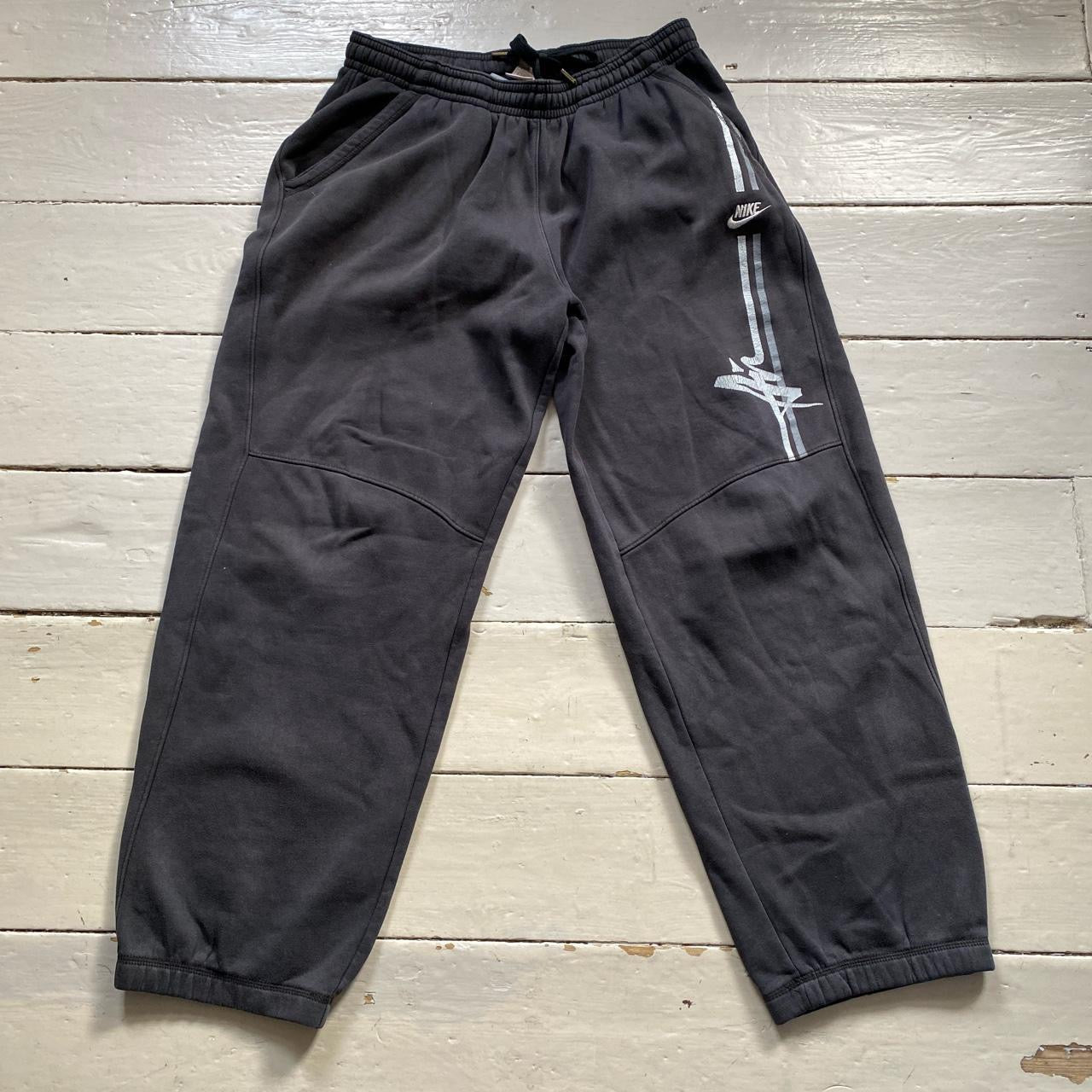 Nike Air Swoosh Vintage Dark Grey Joggers (Large)