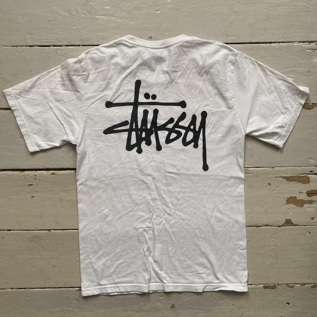 Stussy White T Shirt (Small)