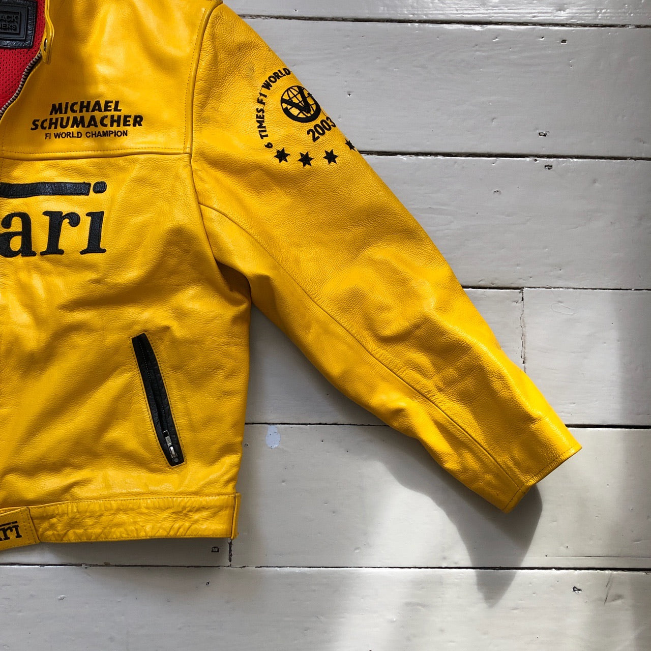 Ferrari Vintage 2003 Leather Yellow Jacket (XXL)