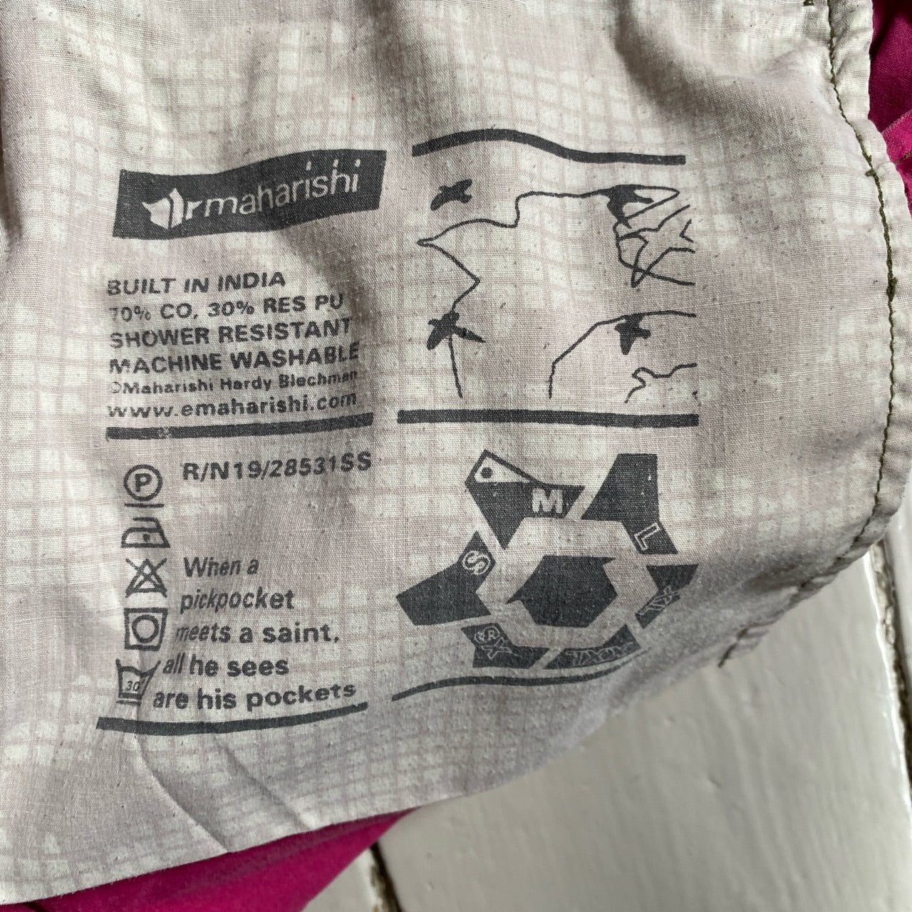 Maharishi Pink Dragon Cargo Trousers (Medium)