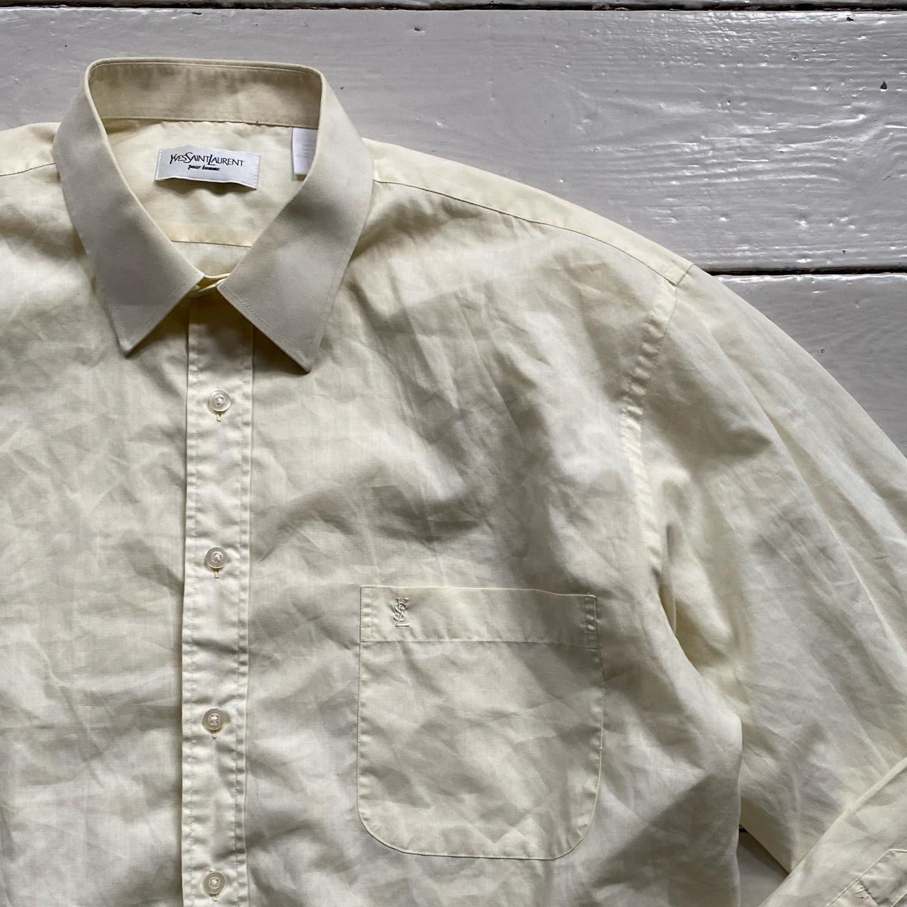 Yves Saint Laurent Cream Shirt (XL)