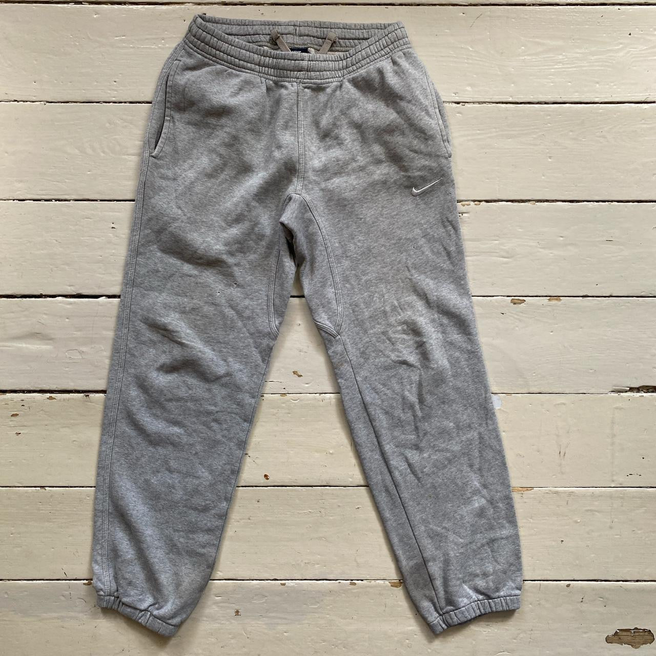 Nike Swoosh Grey Joggers (Small)
