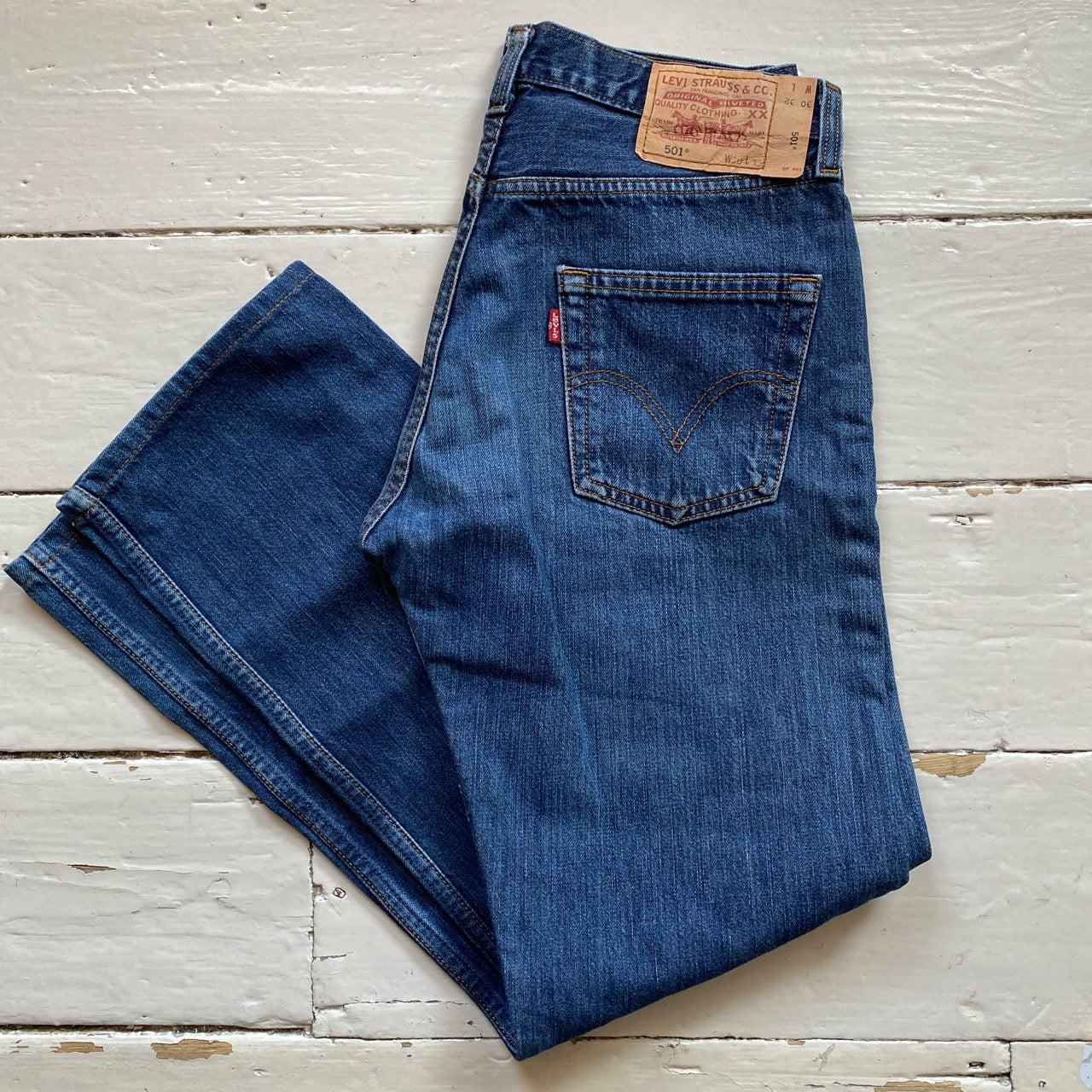 Levis 501 Navy Jeans (30/29)
