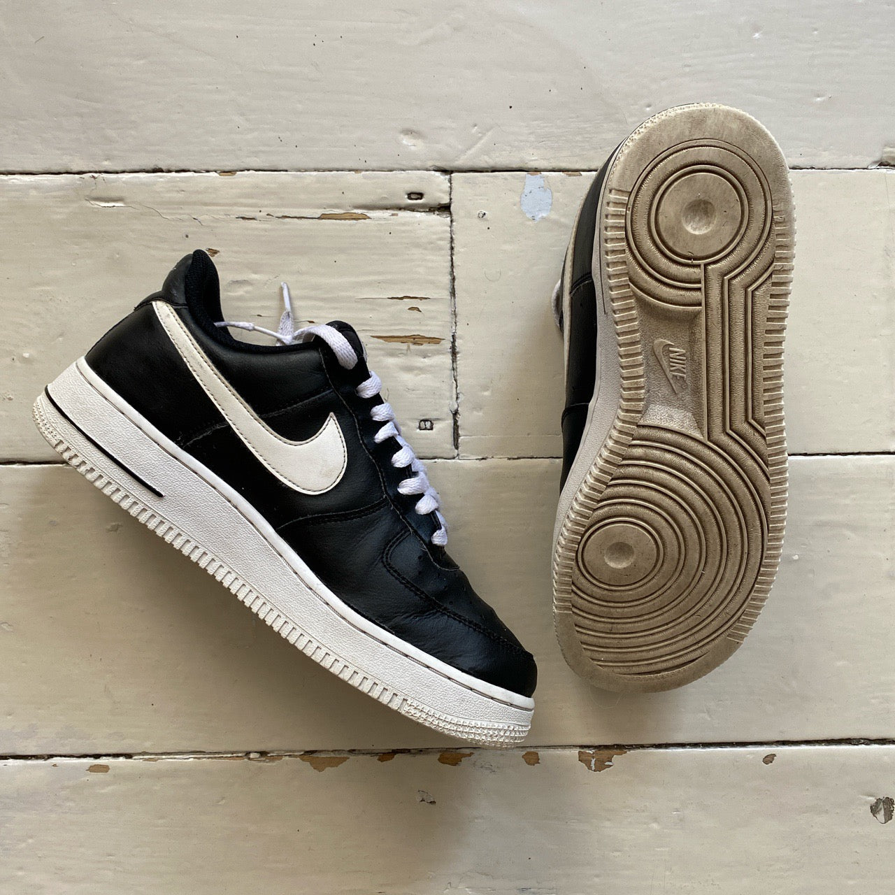 Nike Air Force 1 Black and White (UK 7)