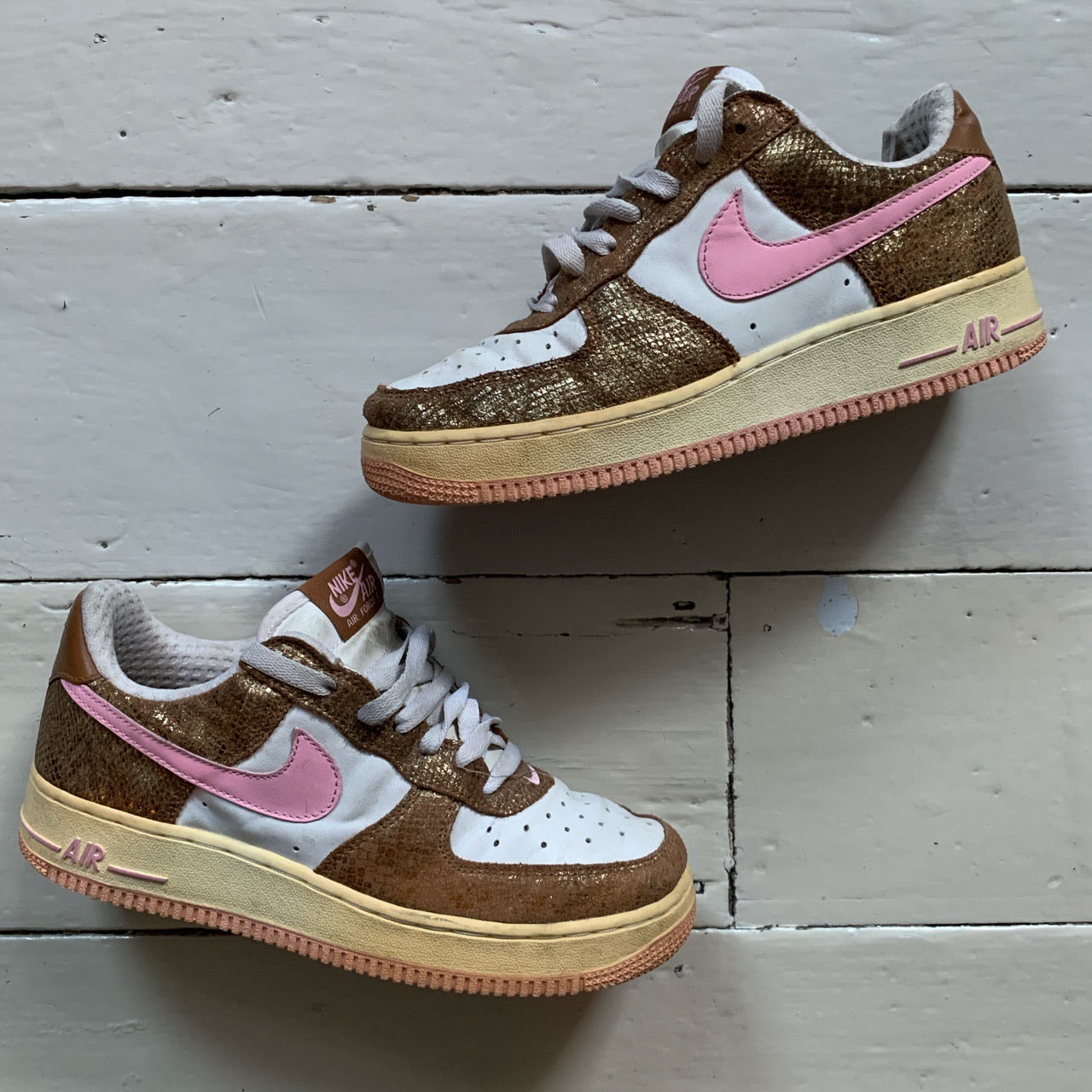 Nike Air Force 1 Pink Snake Vintage (UK 5.5)