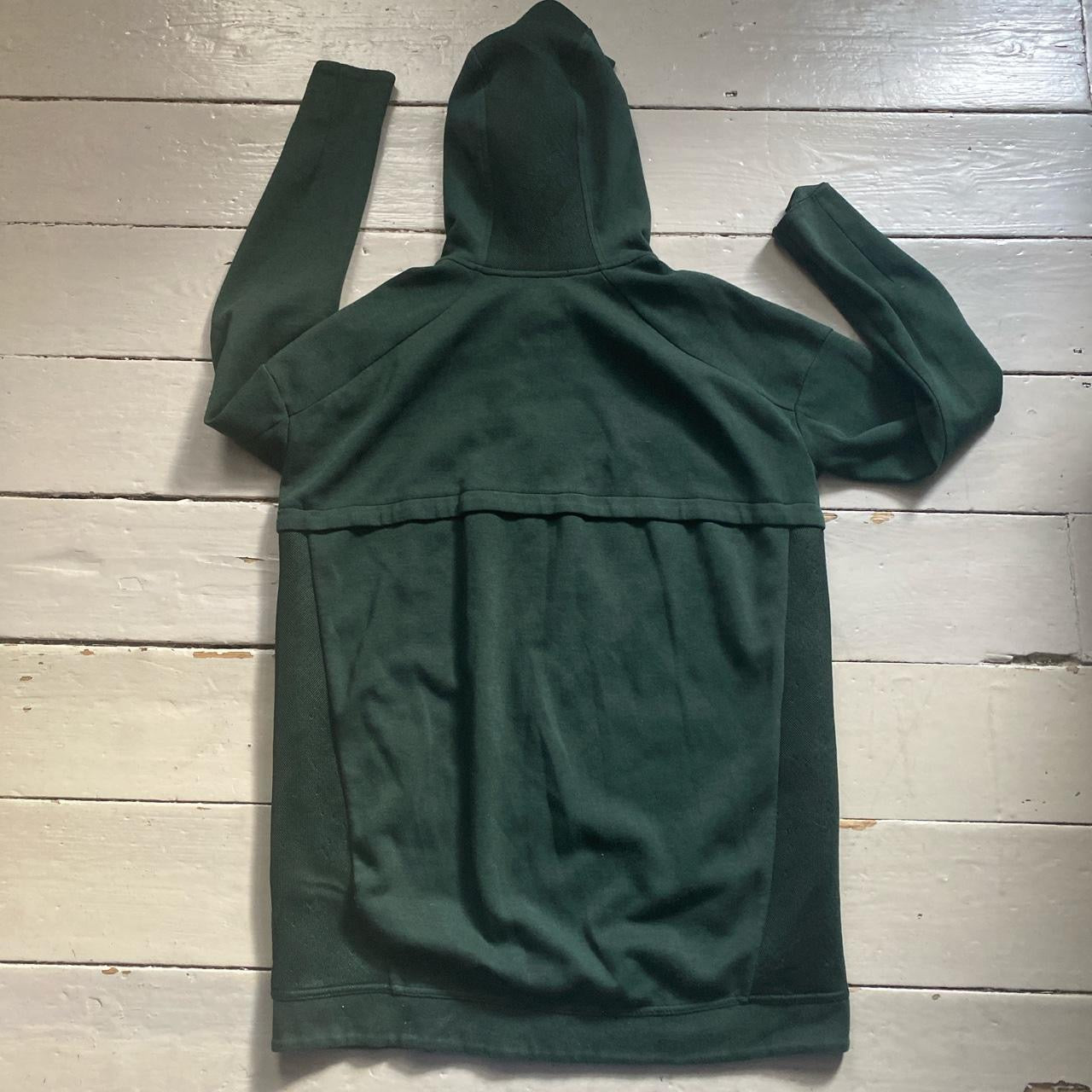 Nike Tech Fleece Long Green Hoodie (Large)