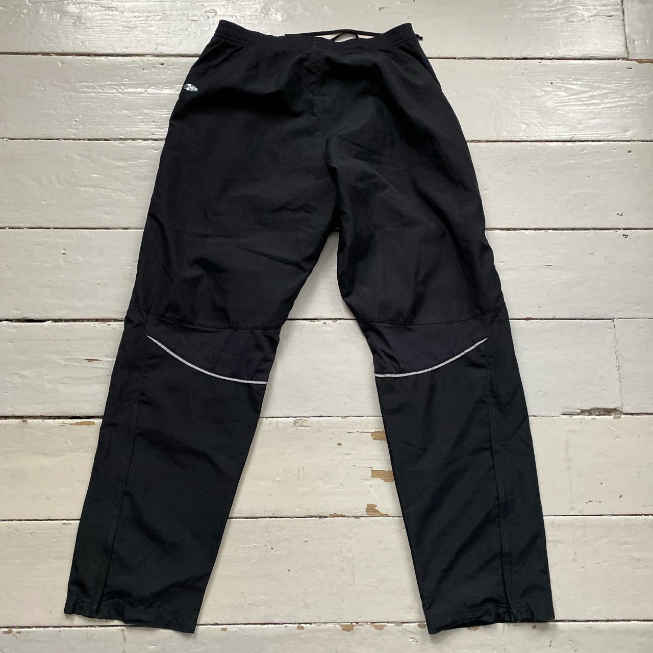 Adidas Black and White Shell Bottoms (Medium)