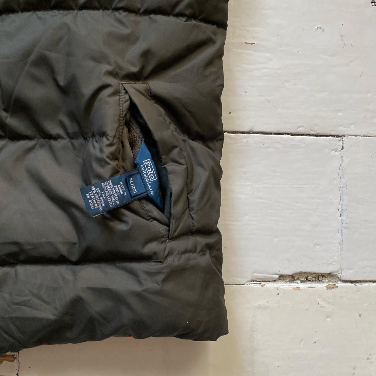 Ralph Lauren Polo Brown and Orange Gilet (Medium)